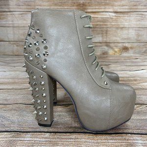 Glaze Platform Spike Heels Women Size 6.5 lace Up Sexy Dress Heels - NEW
